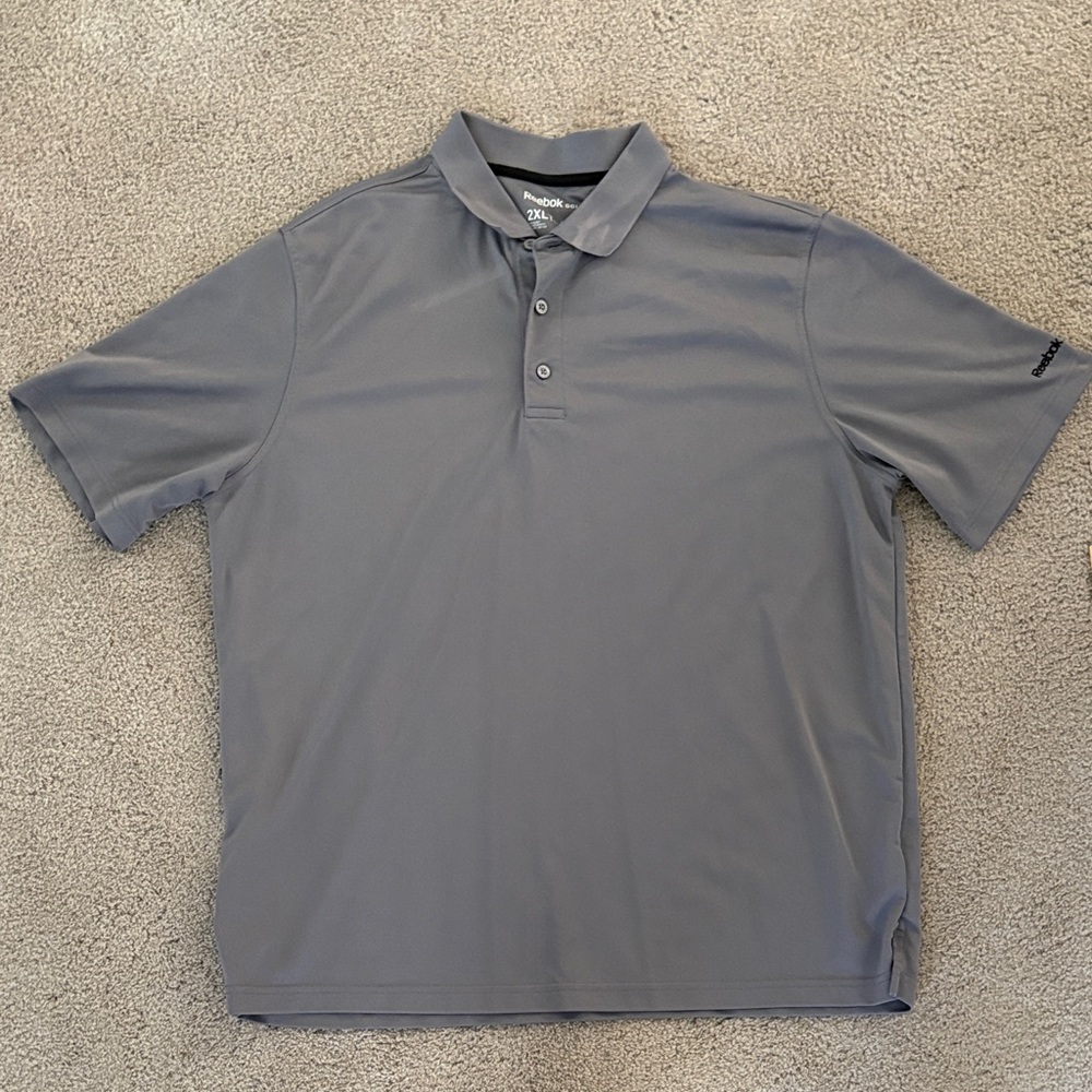 Reebok Men's Gray Polo Shirt
